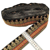 1 Yard Sequin Lace Trim Embroidered Ribbons Handmade Sewing Supplies - Woodland Gatherer
