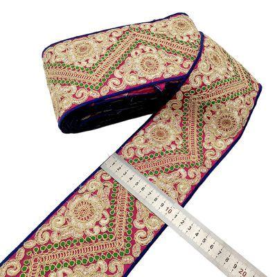 1 Yard Sequin Lace Trim Embroidered Ribbons Handmade Sewing Supplies - Woodland Gatherer