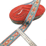 1 Yard Sequin Lace Trim Embroidered Ribbons Handmade Sewing Supplies - Woodland Gatherer