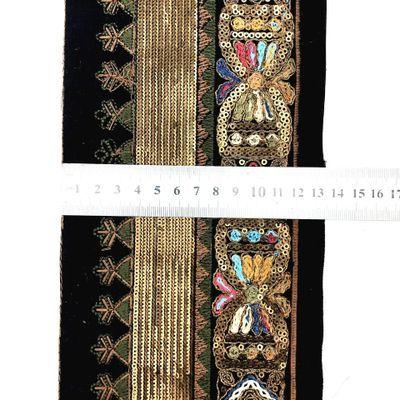 1 Yard Sequin Lace Trim Embroidered Ribbons Handmade Sewing Supplies - Woodland Gatherer