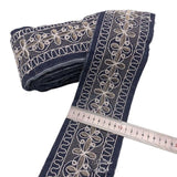 1 Yard Sequin Lace Trim Embroidered Ribbons Handmade Sewing Supplies - Woodland Gatherer