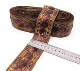 1 Yard Sequin Lace Trim Embroidered Ribbons Handmade Sewing Supplies - Woodland Gatherer