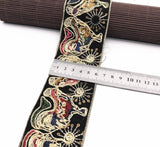 1 Yard Sequin Lace Trim Embroidered Ribbons Handmade Sewing Supplies - Woodland Gatherer
