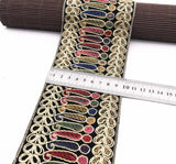 1 Yard Sequin Lace Trim Embroidered Ribbons Handmade Sewing Supplies - Woodland Gatherer