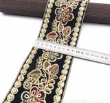 1 Yard Sequin Lace Trim Embroidered Ribbons Handmade Sewing Supplies - Woodland Gatherer