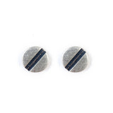 Flat Head Screw 925 Sterling Silver Stud Earrings