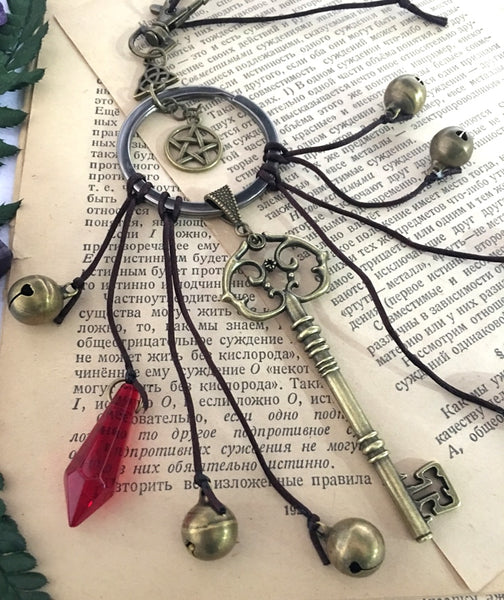 Witches Bells, Gothic House Warming, Witch Bells for Door Protection,  Witchy New Home Gift, Protection Charm, Alternative Housewarming Gift 
