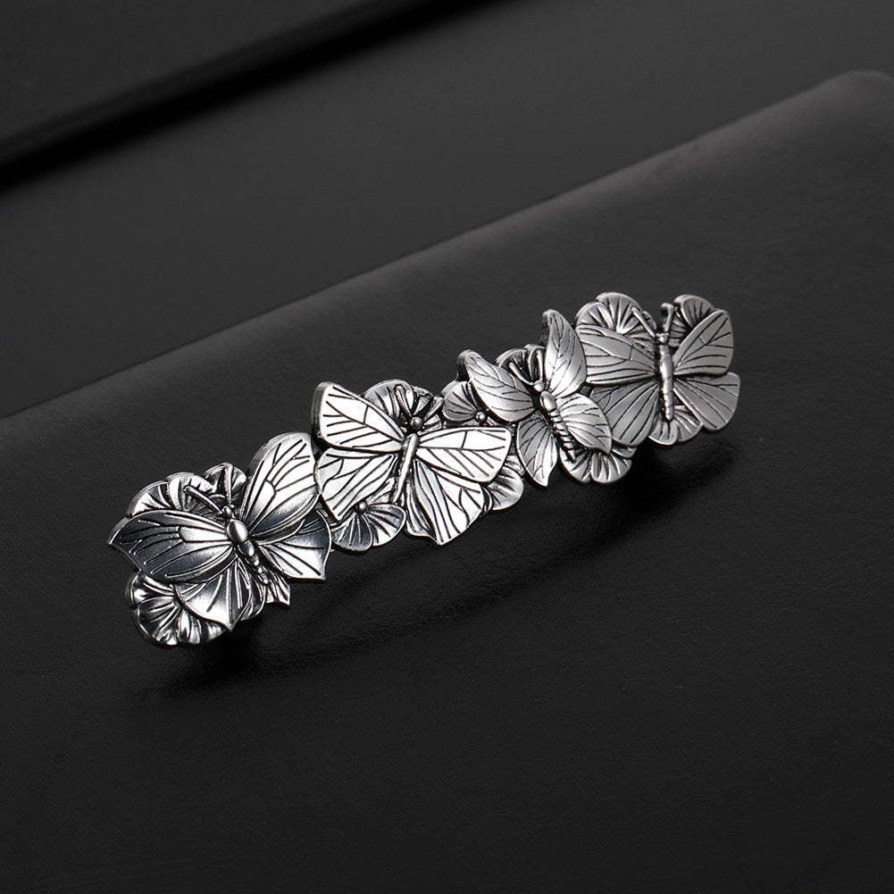 Silver Butterfly Barrette Hair Jewellery