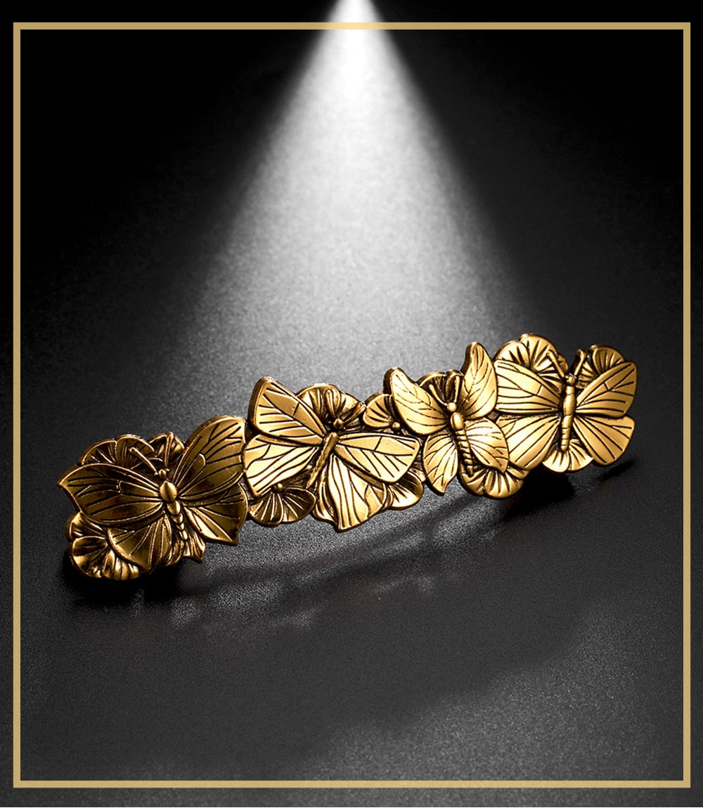 Silver Butterfly Barrette Hair Jewellery
