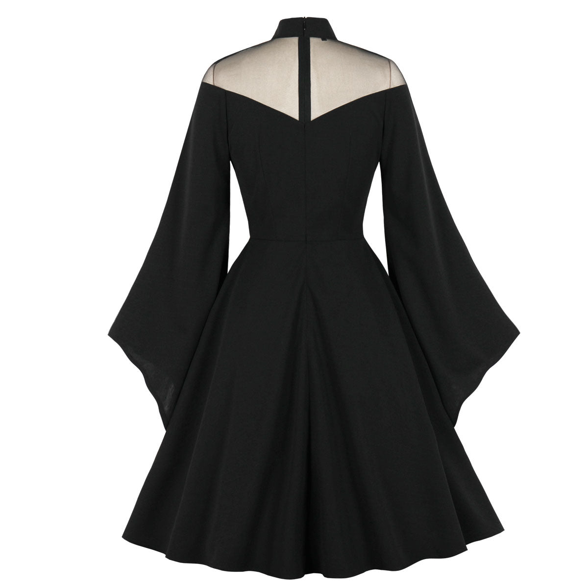 Zella Batwing Sleeve Gothic Swing Dress