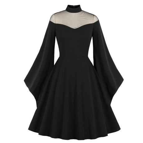 Zella Batwing Sleeve Gothic Swing Dress