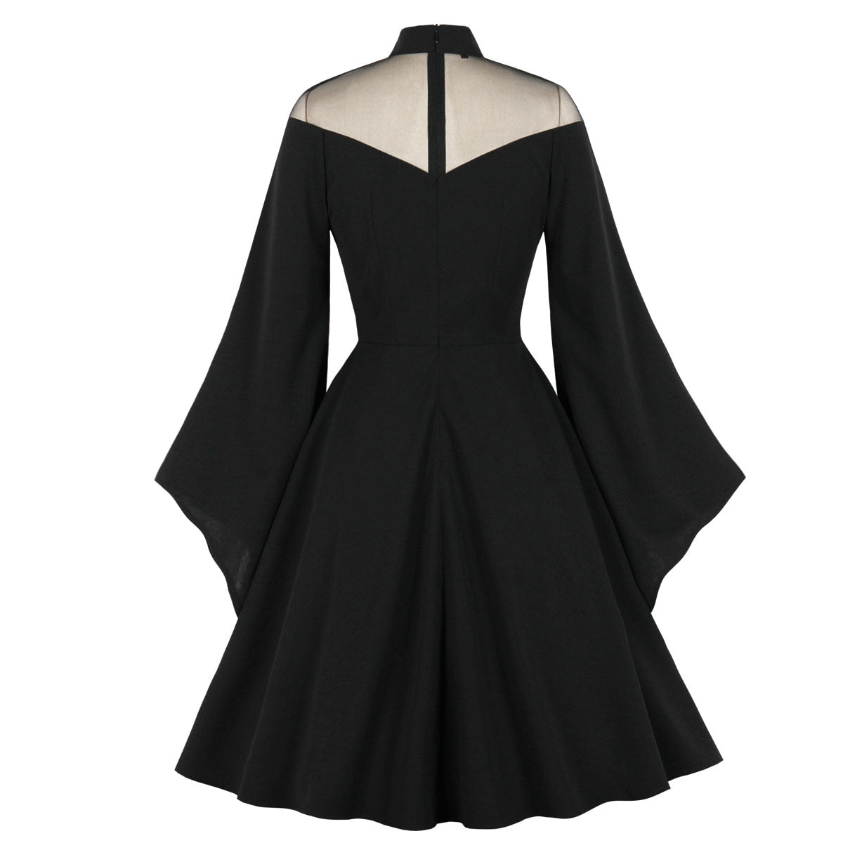 Zella Batwing Sleeve Gothic Swing Dress