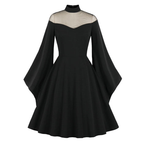 Zella Batwing Sleeve Gothic Swing Dress