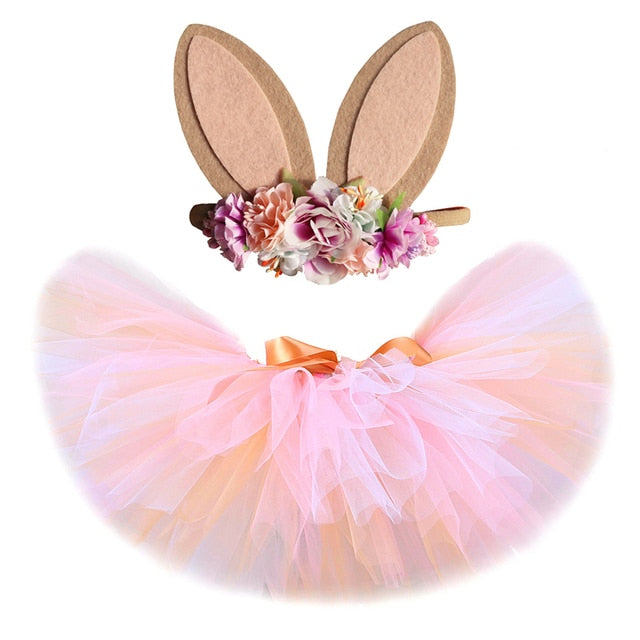 Girls Easter Bunny Tutu Skirt Easter Costume 0-14Y