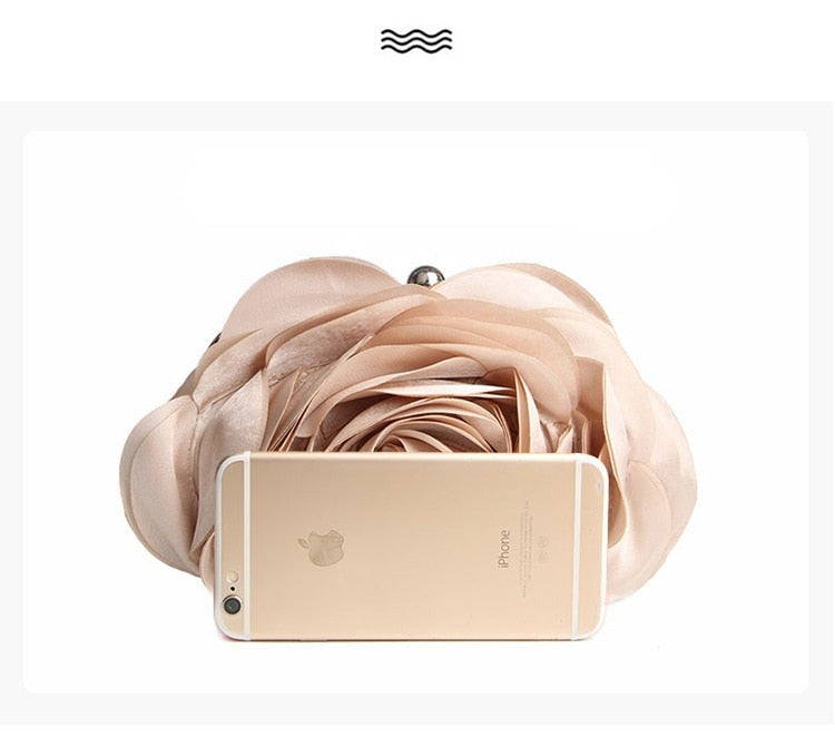 Rose Evening Bag Clutch Purse