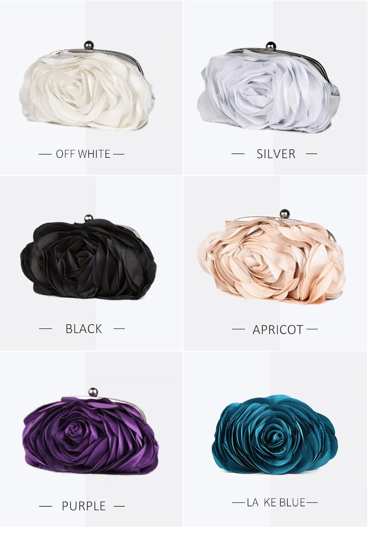 Rose Evening Bag Clutch Purse