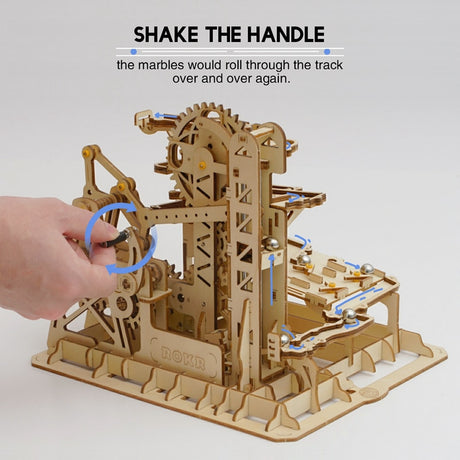 Marble Night City DIY Wooden Model Kits Assembly Toy