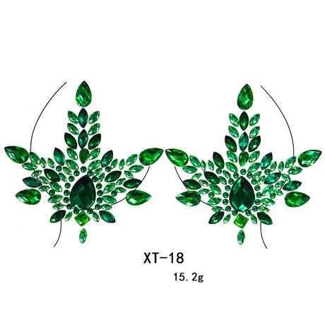 Party Ta-Tahs Chest Crystal Resin Stickers