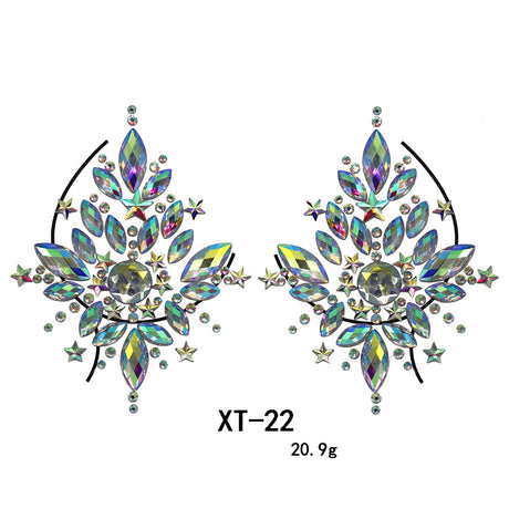 Party Ta-Tahs Chest Crystal Resin Stickers