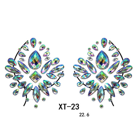 Party Ta-Tahs Chest Crystal Resin Stickers