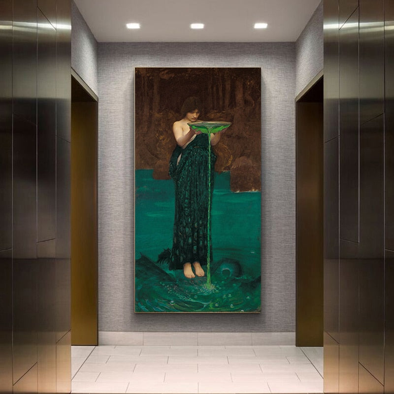Circe Invidiosa William Waterhouse Canvas Print Artwork