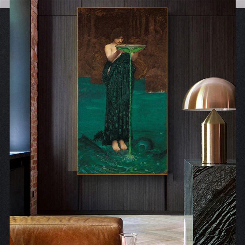 Circe Invidiosa William Waterhouse Canvas Print Artwork