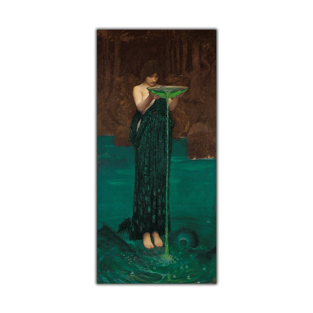 Circe Invidiosa William Waterhouse Canvas Print Artwork