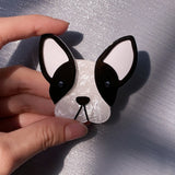 French Bulldog Handmade Acrylic Brooch