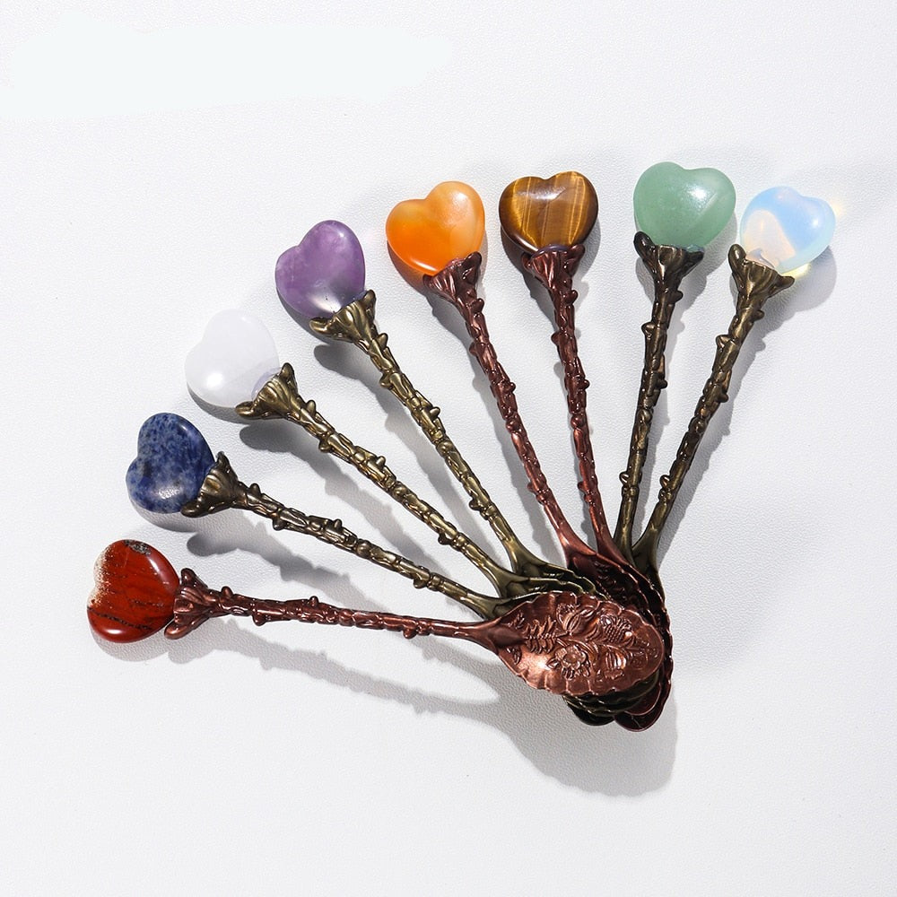 One Crystal Love Heart Teaspoon