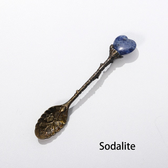 One Crystal Love Heart Teaspoon