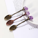 One Natural Amethyst Cluster Teaspoon