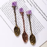 One Natural Amethyst Cluster Teaspoon
