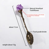One Natural Amethyst Cluster Teaspoon