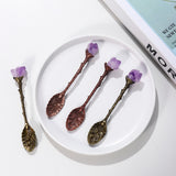One Natural Amethyst Cluster Teaspoon