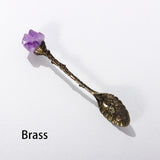 One Natural Amethyst Cluster Teaspoon