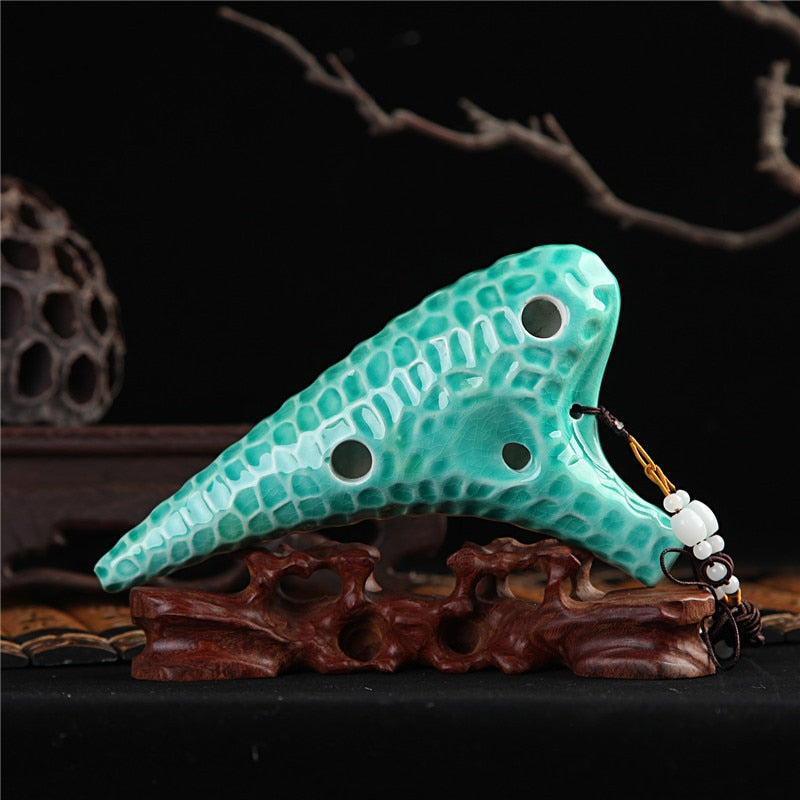 Sea Ripple Ocarina 12 Holes Handmade Midrange C Key Orff Musical Instrument