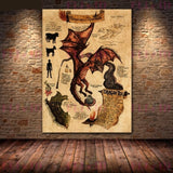 Poster Prints - Dementor, Dragon, Basilisk, Grey Wolf, Phoenix, Thestral, Unicorn and Peruvian Vipertooth