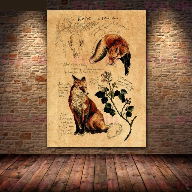 Poster Prints - Dementor, Dragon, Basilisk, Grey Wolf, Phoenix, Thestral, Unicorn and Peruvian Vipertooth