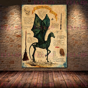 Poster Prints - Dementor, Dragon, Basilisk, Grey Wolf, Phoenix, Thestral, Unicorn and Peruvian Vipertooth