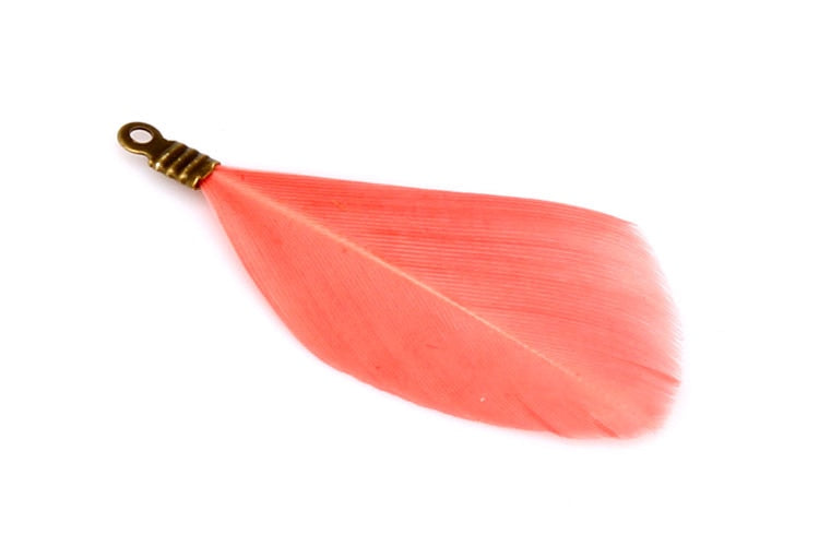 Natural Feathers with Metal Clips for Jewellery Making