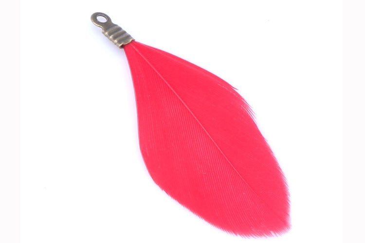 Natural Feathers with Metal Clips for Jewellery Making