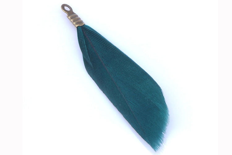 Natural Feathers with Metal Clips for Jewellery Making