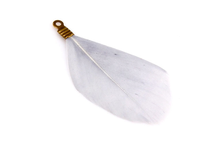 Natural Feathers with Metal Clips for Jewellery Making