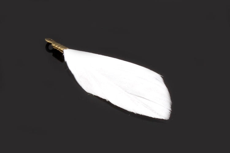 Natural Feathers with Metal Clips for Jewellery Making