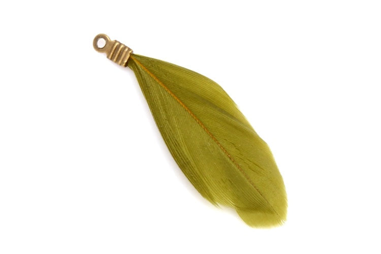 Natural Feathers with Metal Clips for Jewellery Making