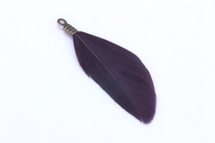 Natural Feathers with Metal Clips for Jewellery Making