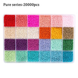 2mm Coloured Seed Beads Kit With Organiser Box For Jewellery Making