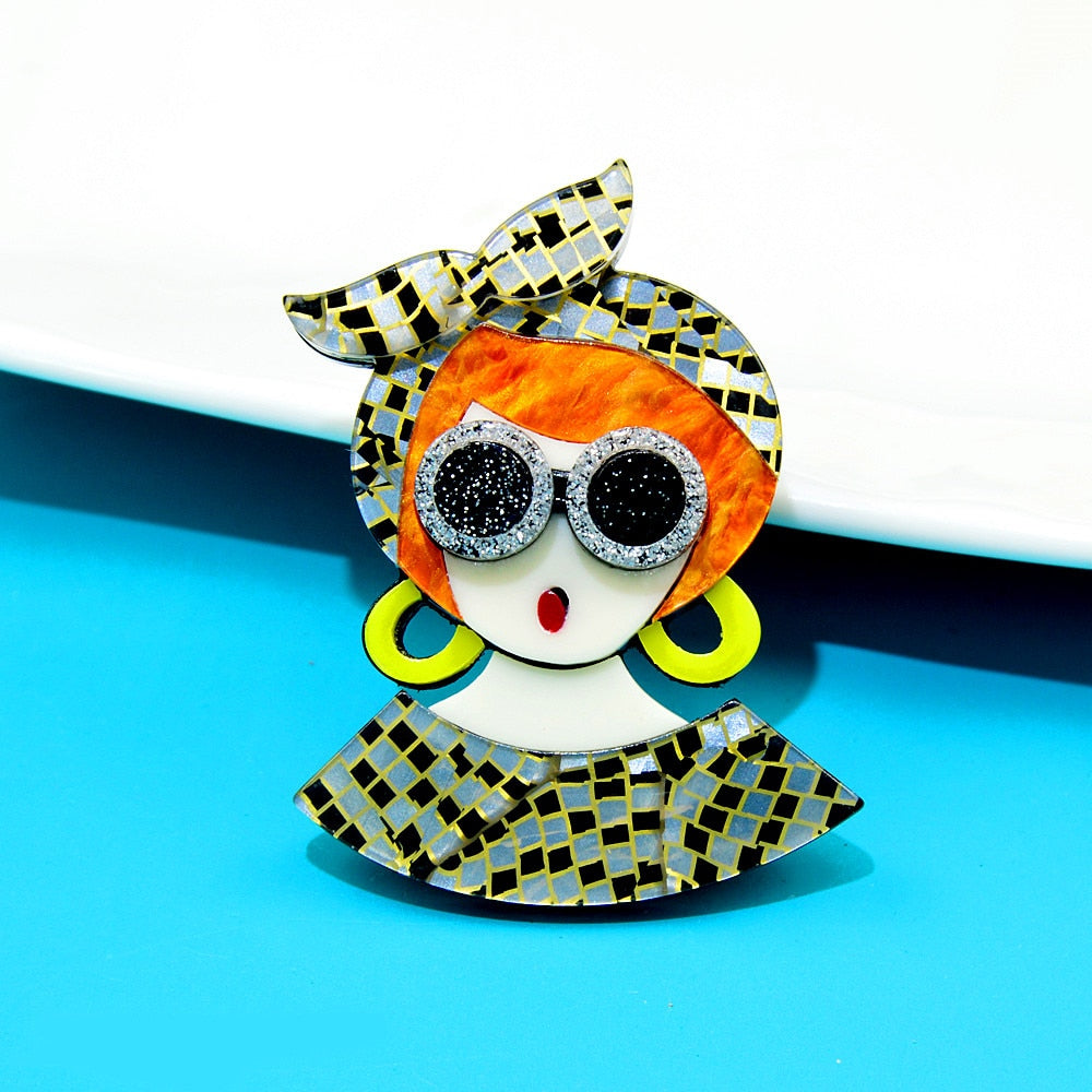 Woodland Ooooo Fancy Acrylic Brooch