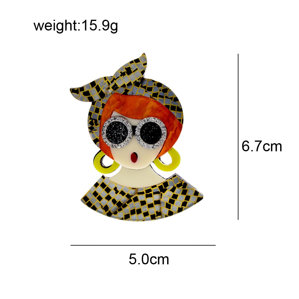Woodland Ooooo Fancy Acrylic Brooch