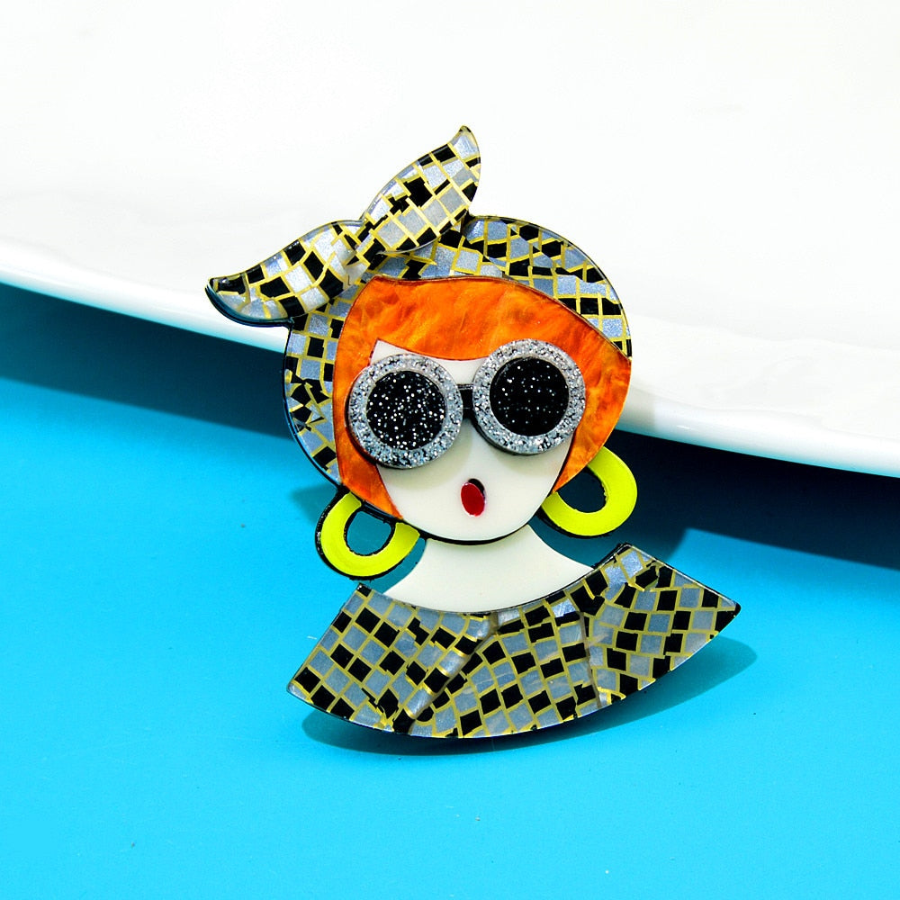 Woodland Ooooo Fancy Acrylic Brooch